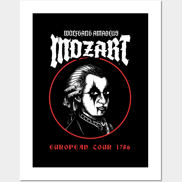 Mozart Metal Wall Art by dumbshirts